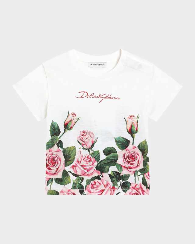 Girl's Logo-Print Rose Graphic T-Shirt, Size 1